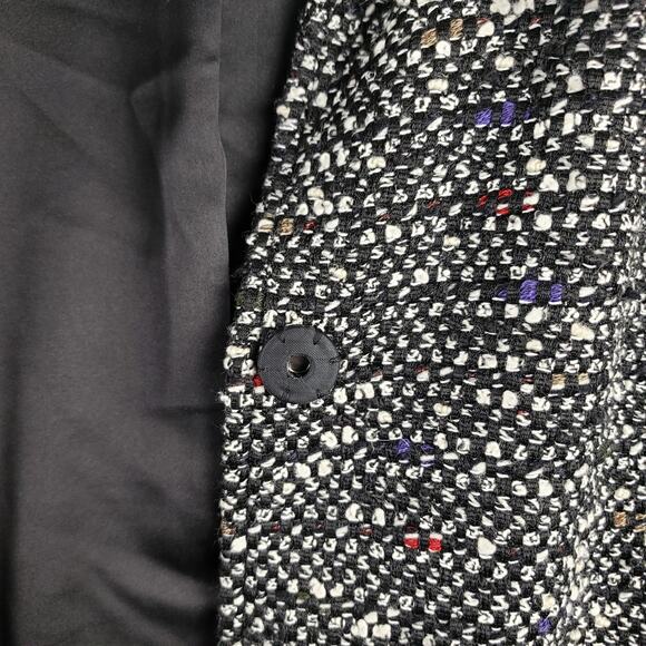 Lafayette 148 Womens 16 Boucle Tweed Blazer Jacket Black White Old Money Classic - Picture 6 of 10